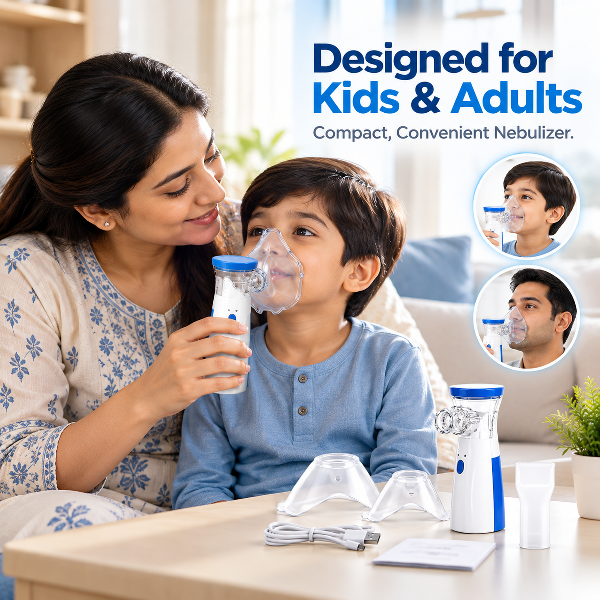 Portable Mesh Nebulizer for Kids & Adults