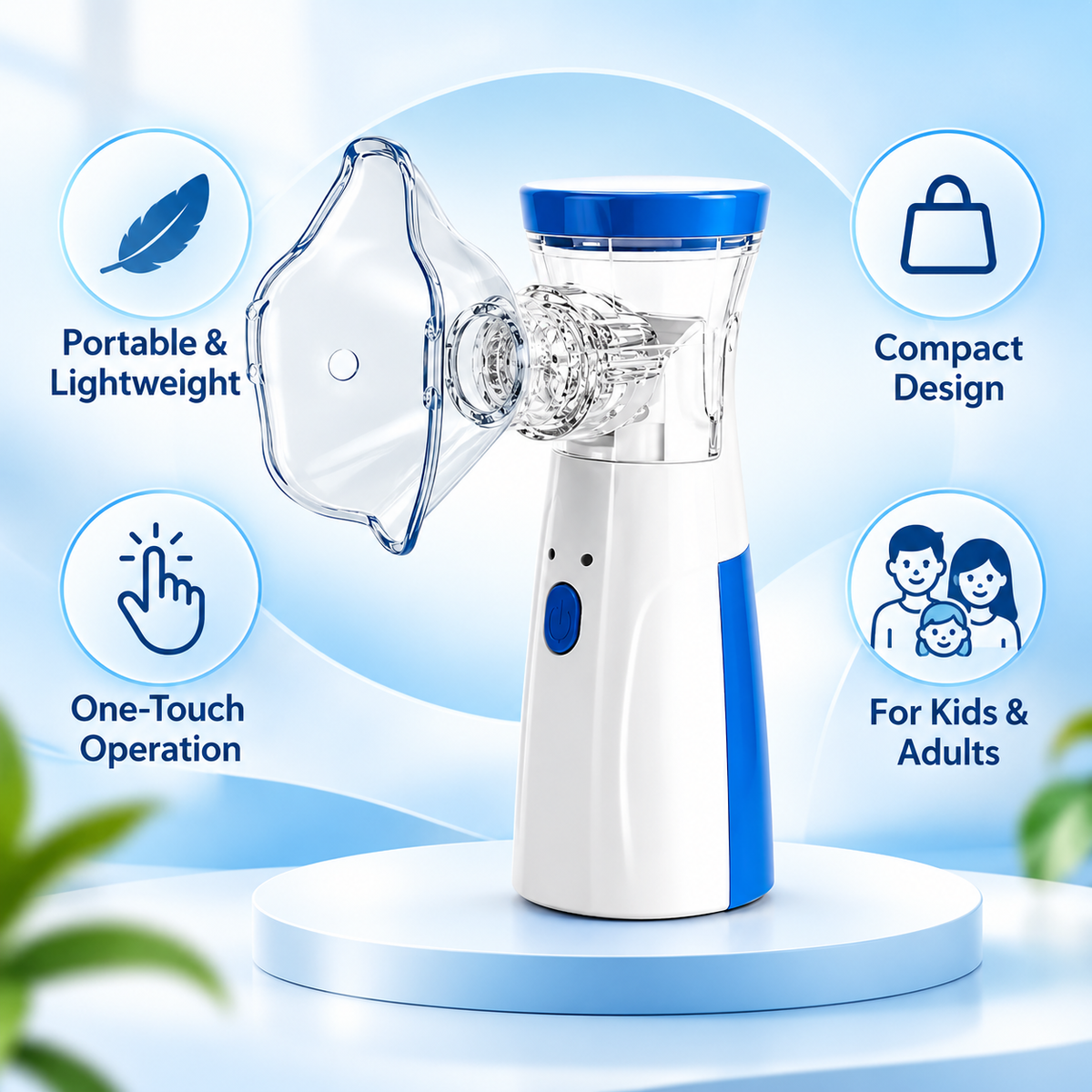 Portable Mesh Nebulizer for Kids & Adults